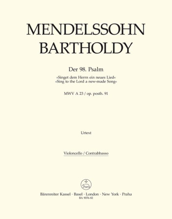Psalm 98 (MWV A 23 / Op.post.91) (Singet dem Herrn) (G-E) (Urtext) (Barenreiter)