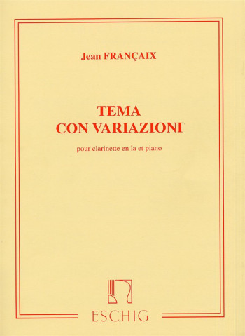 Tema Con Variazioni: Clarinet and Piano (Eschig)