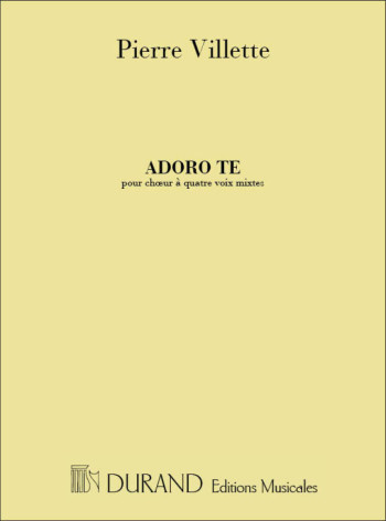 Adoro Te 4 Voix Mixtes A Cappella  (Durand)