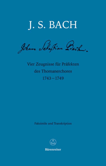 Vier Zeugnisse fuer Praefekten des Thomanerchores 1743-1749. (Four testimonials for alumni of St Tho