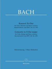Concerto Eb Major: Viola (reconstructed from BWV 169, 49, 1053) Large Score