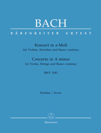 Concerto A minor No.1 Bwv1041 Violin (Urtext): Large Score Paperback: (Barenreiter)