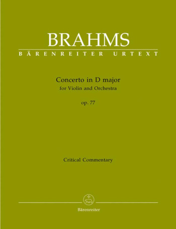 Violin Concerto D Major Op.77 (Urtext).Critical commentary(Barenreiter)