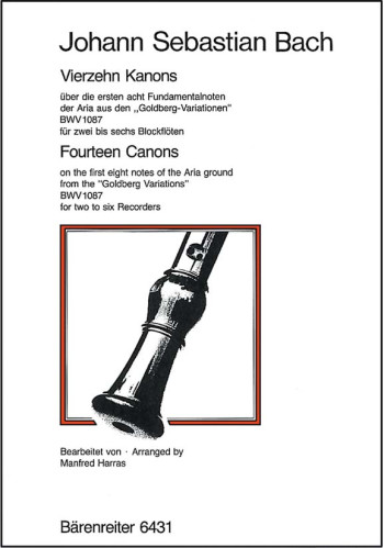 Canons (14) (2-6 pt) (BWV 1087). : Recorder Ensemble: (Barenreiter)