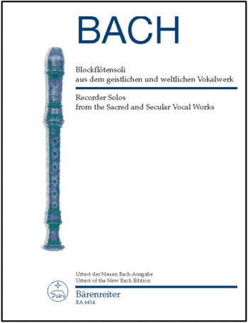 Recorder Solos from Sacred and Secular Vocal Works (Urtext). : Treble Recorder: (Barenreiter)