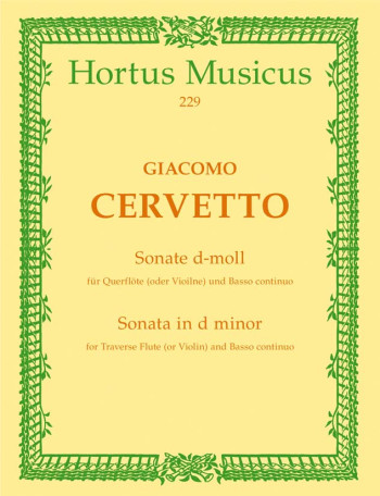 Sonata in D minor, Op.3/6. : Flute & Piano: (Barenreiter)