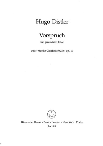Vorspruch (G). : Choral: (Barenreiter)