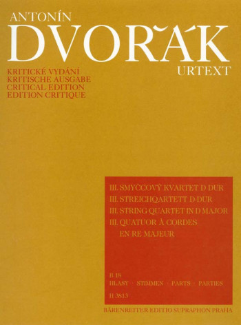String Quartet No. 3 in D (B.18). : String Quartet: (Barenreiter)