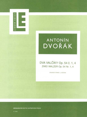 Waltzes (2), Op.54 (No.1 in A; No.4 in D-flat). : Violin & Piano: (Barenreiter)