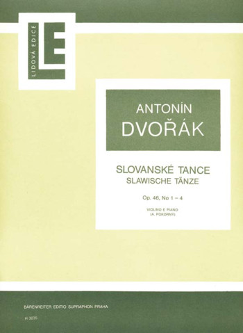 Slavonic Dances, Op.46 (Series I, Nos. 1 - 4). : Violin & Piano: (Barenreiter)