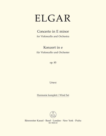 Concerto for Violoncello in E minor, Op.85 (Urtext). : Wind set: (Barenreiter)