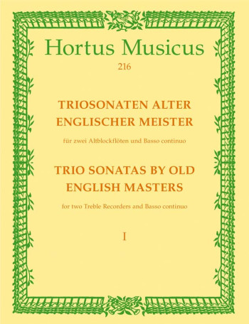 Trio Sonatas by Old English Masters, Bk.1. (W Williams, Sonata in A min, W Corbet, Sonata in C maj).
