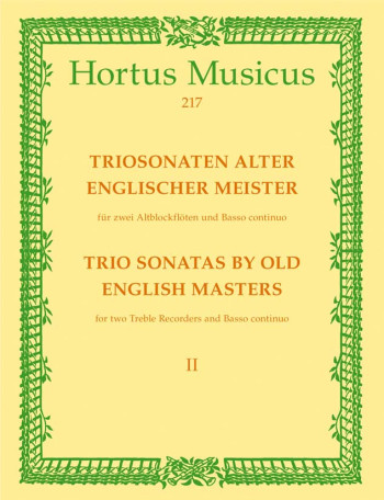 Trio Sonatas by Old English Masters, Bk.2. (D Purcell, Sonata in F maj, R Valentine, Sonata in C min