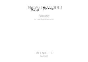 Apoklisis (2004). : 2 Clarinets: (Barenreiter)