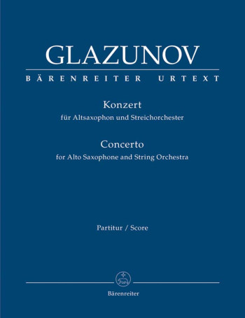 Concerto for Alto Saxophone and String Orchestra, Op.109 (Urtext). : Large Score Paperback: (Barenre