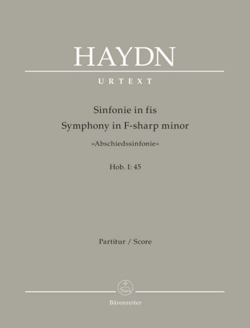 Symphony No. 45 in F-sharp minor (Farewell) (Hob.I:45) (Urtext). : Large Score Paperback: (Barenreit