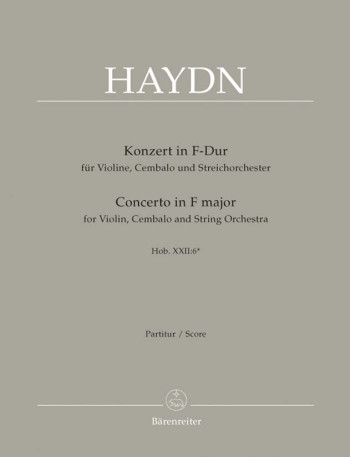 Concerto For Violin And Keyboard In F (Hob.XXII:6). : Large Score Paperback: (Barenreiter
