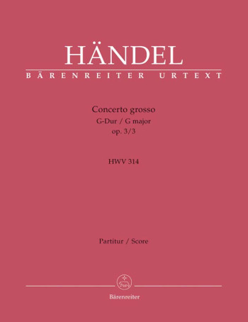 Concerto grosso Op.3/ 3 in G (Urtext). : Large Score Paperback: (Barenreiter)
