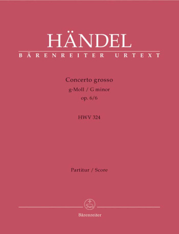 Concerto grosso Op.6/ 6 in G minor (Urtext). : Large Score Paperback: (Barenreiter)