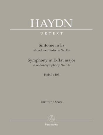 Symphony No.103 in E-flat (Drum Roll) (Hob.I:103) (London No.11) (Urtext).: Large Score Paperback: (