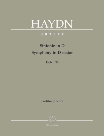 Symphony No. 93 in D (Hob.I:93) (Urtext). : Large Score Paperback: (Barenreiter)