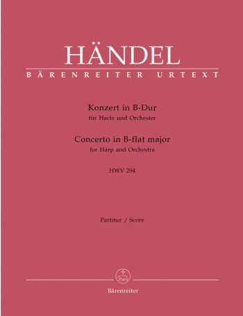 Concerto for Harp in B-flat (HWV 294) (Urtext). : Large Score Paperback: (Barenreiter)