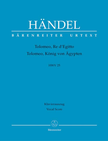 Tolomeo, Re di Egitto (HWV 25) (It) (Urtext). : Vocal Score: (Barenreiter)