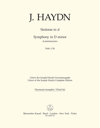 Symphony No. 26 in D minor (Lamentazione) (Hob.I:26) (Urtext). : Wind set: (Barenreiter)