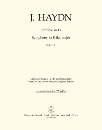 Symphony No. 91 in E-flat (Hob I:91) (Urtext). : Wind set: (Barenreiter)