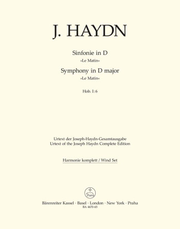 Symphony No.  6 in D (Le Matin) (Hob.I:6) (Urtext). : Wind set: (Barenreiter)