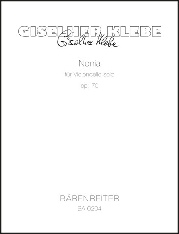 Nenia, Op.70 (1974). : Cello: (Barenreiter)