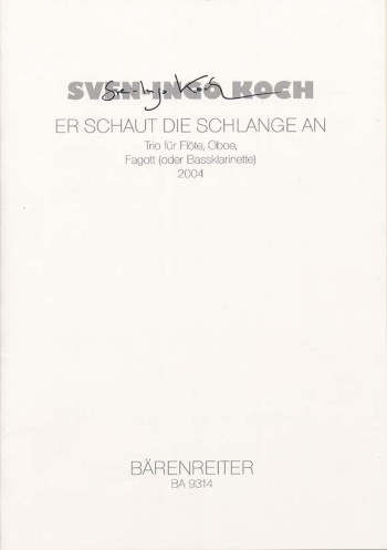 er schaut die Schlange an (2004). : Wind Ensemble: (Barenreiter)
