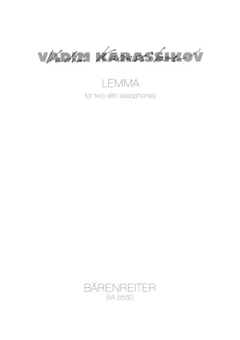 Lemma (1997). : Saxophone: (Barenreiter)