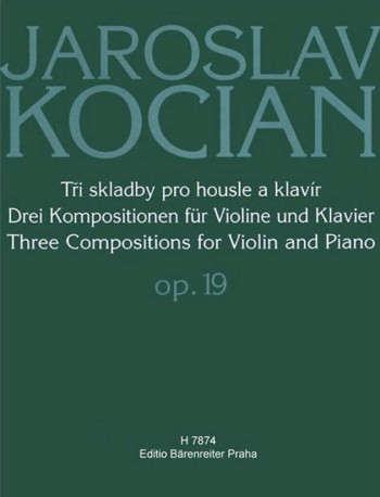 Three Compositions for Violin and Piano, Op.19 (Melody, Spring Song, Lullaby).: Violin & Piano: (Bar