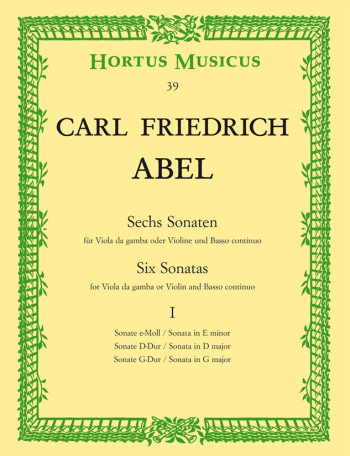 Sonatas (6), Vol. 1: Nos. 3 (E min), 4 (D maj), 6 (G maj). : Viola da gamba: (Barenreiter)