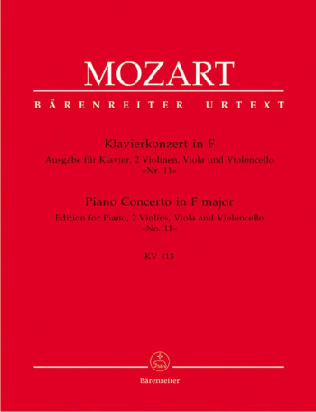 Concerto for Piano No.11 in F  (K.413) (Urtext). : Mixed Ensemble: (Barenreiter)