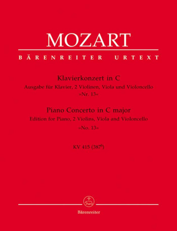 Concerto For Piano No.13: K.415 Piano Quintet (Barenreiter)