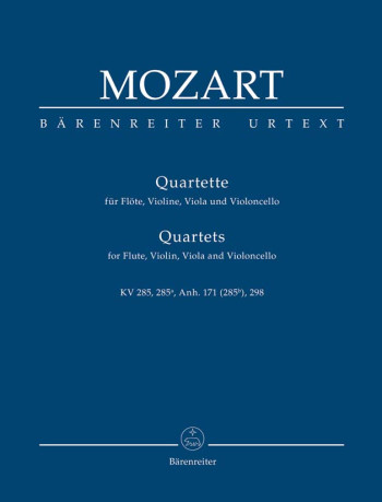 Flute Quartets (4) (K.285, 285a, 285b, 298) (Urtext) Study score (Barenreiter)