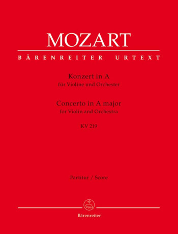 Concerto for Violin No.5 in A (K.219) (Urtext). : Large Score Paperback: (Barenreiter)