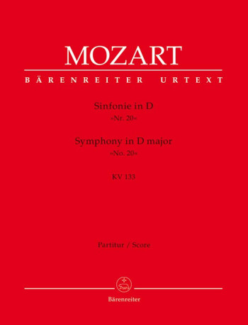 Symphony No.20 in D (K.133) (Urtext). : Large Score Paperback: (Barenreiter)