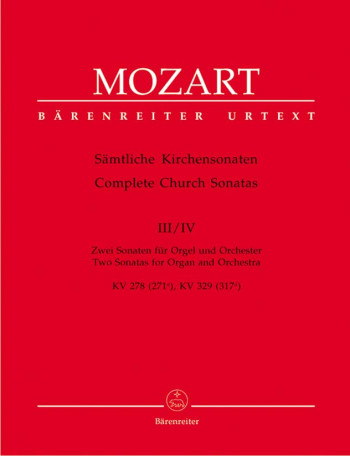 Church Sonatas, Vol. 3/4: (K.278, 329) (Urtext). : Large Score Paperback: (Barenreiter)