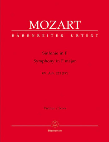 Symphony in F (K.Anh.223) (K.19a) (newly discovered) (Urtext). : Large Score Paperback: (Barenreiter