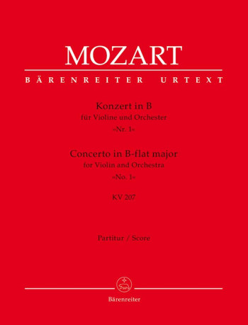 Violin Concerto No.1 B-flat (K.207) (Urtext) Large Score Paperback (Barenreiter)