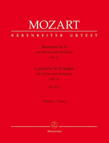 Concerto for Violin No.2 in D (K.211) (Urtext). : Large Score Paperback: (Barenreiter)