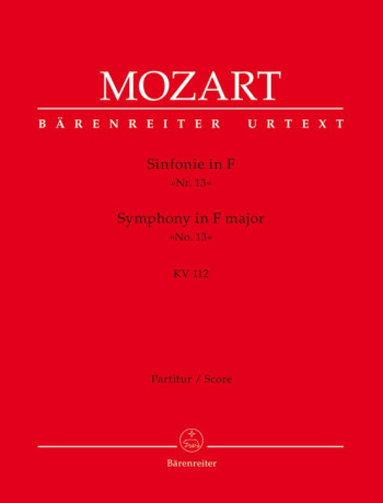 Symphony No.13 in F (K.112) (Urtext). : Large Score Paperback: (Barenreiter)