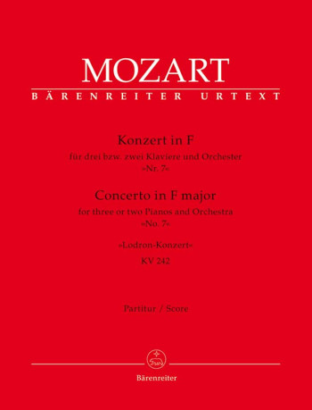 Concerto for Piano No. 7 in F (for 2 or 3 Pianos) (K.242) (Urtext). : Large Score Paperback: (Barenr