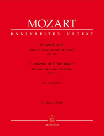 Concerto for Piano No.10 in E-flat (Two Pianos & Orchestra) (K.365) (Urtext): Large Score Paperback: