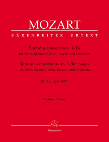 Sinfonia concertante for Ob, Cl, Hn, Bsn & Orchestra (K.Anh.1,9) (K.297b) (Urtext).: Large Score Pap