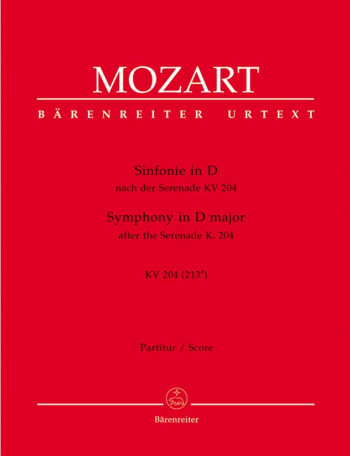 Symphony in D (K.204) (K.213a) after the Serenade (K.204) (Urtext). : Large Score Paperback: (Barenr