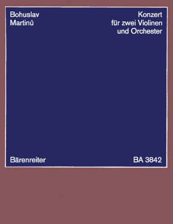 Concerto for Two Violins (1950). : Study score: (Barenreiter)